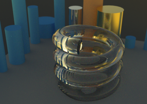 LuxRender using Mirror and Gold Metal Materials